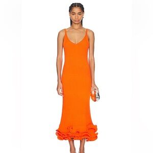 AMUR Dray Rib-Knit Midi-Dress